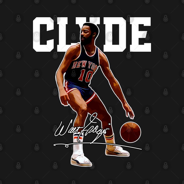 Walt Frazier The Clyde Basketball Legend Signature Vintage Retro 80s 90s Bootleg Rap Style by CarDE