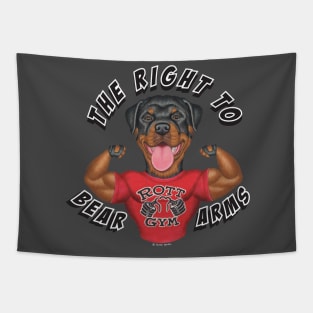 Cute awesome Rottie Rottweiler with Muscles Tapestry