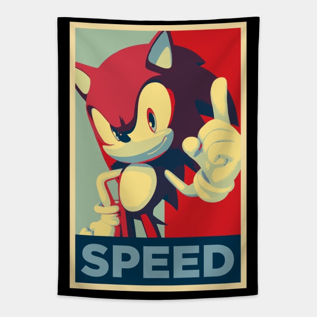 Sonic - Speed Poster Tapestry by A10theHero