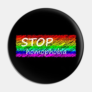 Stop homophobia Pin