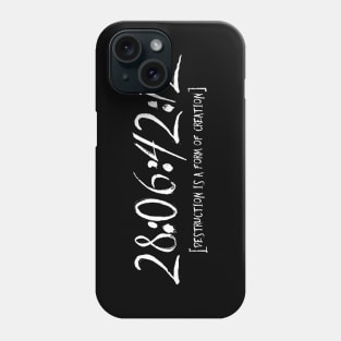 Donnie Darko Numbers - Destruction Is a Form of Creation Phone Case