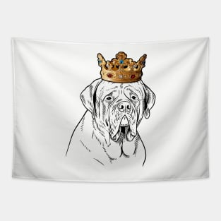 Mastiff Dog King Queen Wearing Crown Tapestry