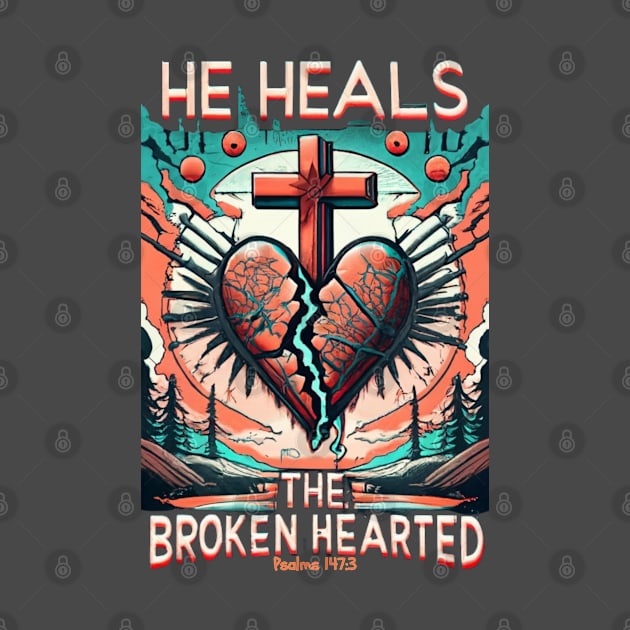 HE HEALS THE BROKEN HEARTED PSALMS 147:3 by Seeds of Authority