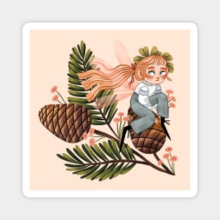 Pine Cone Fairy Magnet