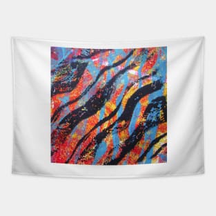 Flying Free Monoprint Abstract Section Tapestry