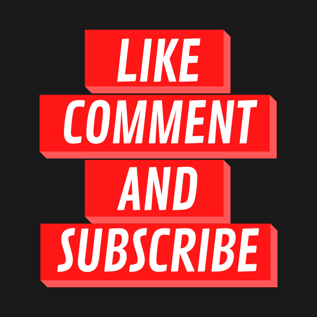 like comment and subscribe - youtuber call for action design by OnuM2018