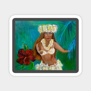 Hawaiian Hula Girl 1 Magnet