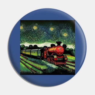 Starry Night Wizarding Express Train Pin