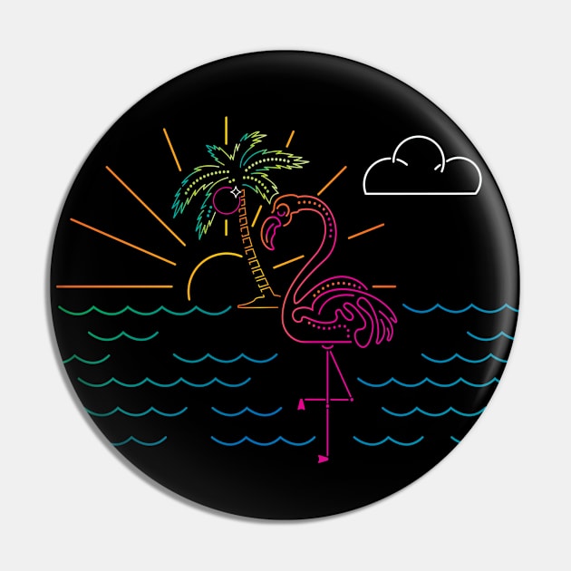 80's Neon Miami Vibe Pin by Cosmic Gumball - Dante