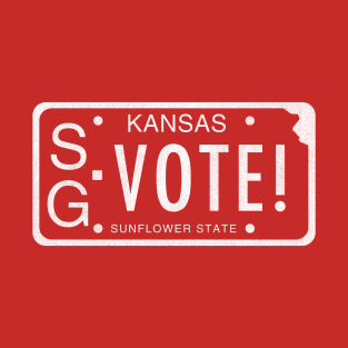 Vote! Vintage Kansas License Plate T-Shirt