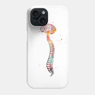 Human Spine with Brain Phone Case