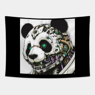 Cyborg Panda Tapestry