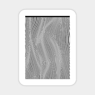 Abstract black & white illusion Magnet