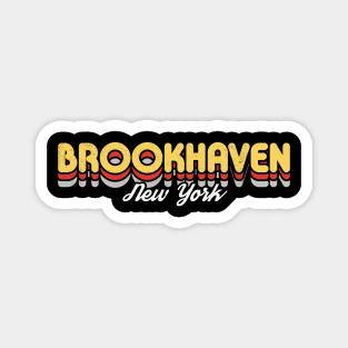 Retro Brookhaven New York Magnet