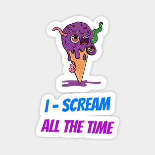 Halloween Cute Ice Cream Monster Magnet