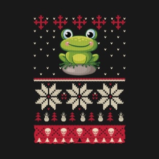 Frog And Chirstmas T-Shirt