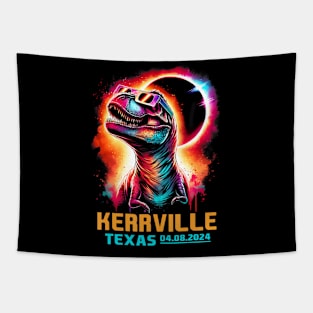 Kerrville Texas Total Solar Eclipse 2024 T Rex Dinosaur Tapestry