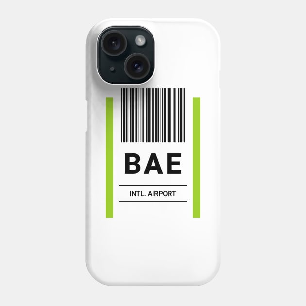 BAE Airport Baggage Label Phone Case by powniels