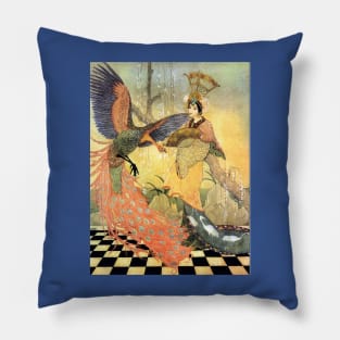 Bird and Princess, Aladdin - Arabian Nights - Thomas Mackenzie Pillow