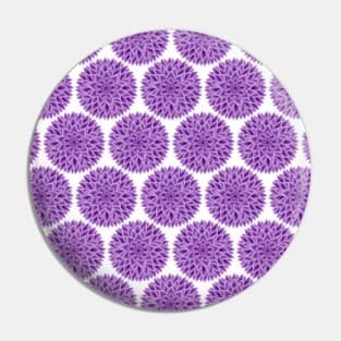 Purple Dahlia Floral Pattern Pin