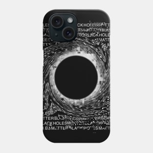 Black hole typography Phone Case