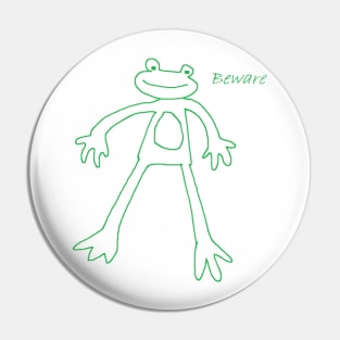 Beware frog Pin