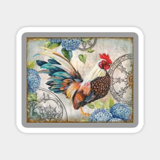 Ironwork Rooster C Magnet