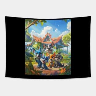 Keep Calm and Watch Bluey Tapestry