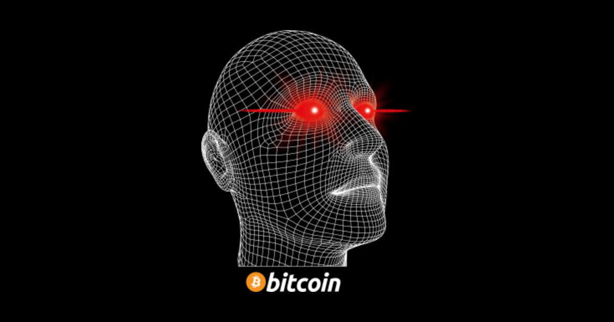 Bitcoin Laser Eyes Wireframe Graphic Design Bitcoin Long Sleeve T