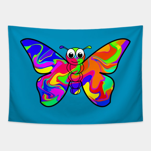 Colorful Butterfly Tapestry by Shrenk