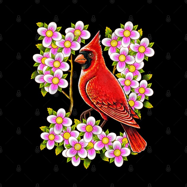 Red Cardinal dogwood flower North Carolina Virginia by Artardishop