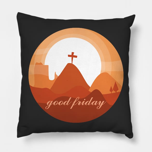 God Jesus Good Friday 2024 Pillow by Studiocapsule