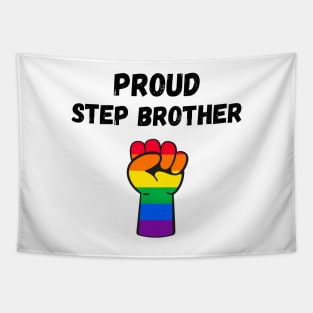 Proud Step Brother Rainbow Pride T Shirt Design Tapestry