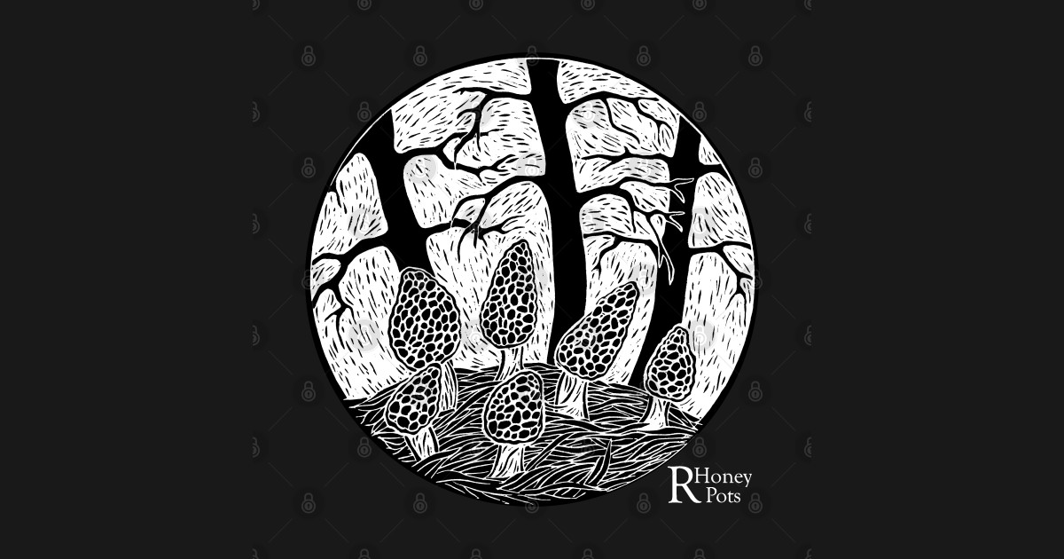 Morels with White background for dark color Morel TShirt TeePublic