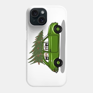 Bringing Home the Christmas Tree Green Phone Case