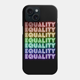 Equality - Neon Rainbow Phone Case