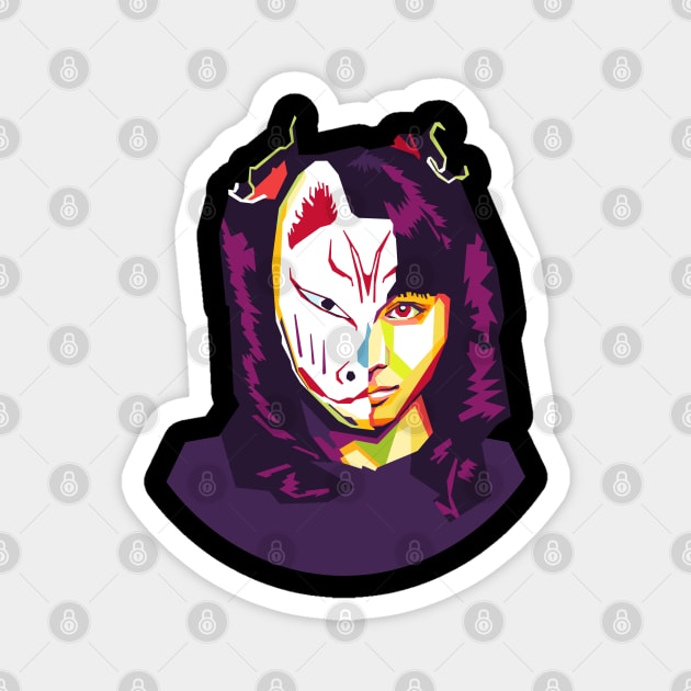 kitsune kamen baby metal moa Magnet by cool pop art house