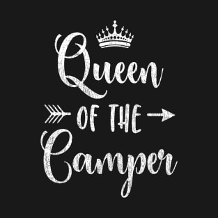 Cute Camping Accessory Women RV Queen Of The Camper T-Shirt