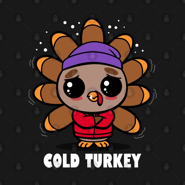 Cold Turkey Funny Kawaii Cute Sick Turkey Cartoon by BoggsNicolas