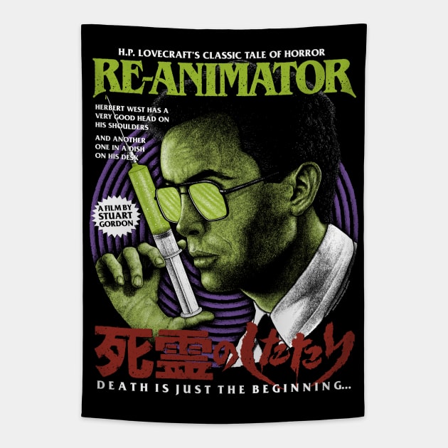 Reanimator, Herbert west, Lovecraft Tapestry by PeligroGraphics