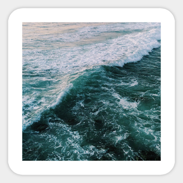 Stormy Ocean Waves - Ocean - Sticker