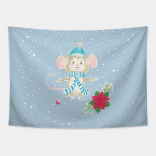 Holiday Christmas Mouse Tapestry