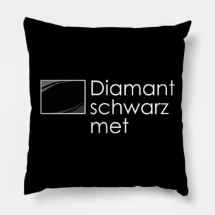 Diamantschwarz metallic Pillow