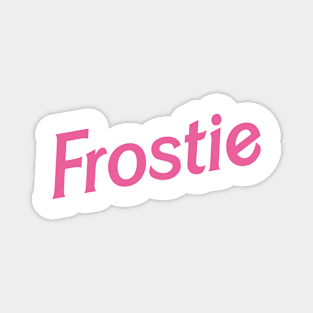 Pink Winter Charm: Frostie Fun Magnet