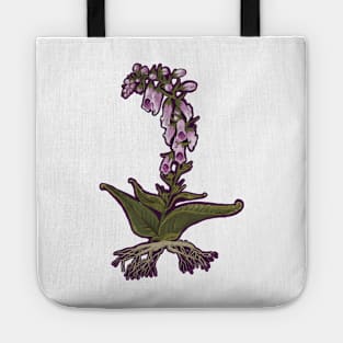 Hand-drawn Foxglove Flower Tote