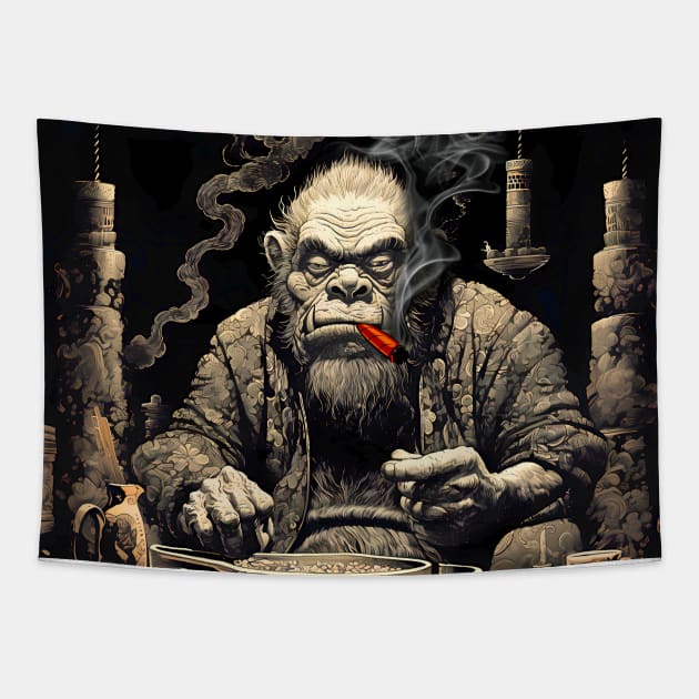 I Smoke Cigars Tapestry by Puff Sumo