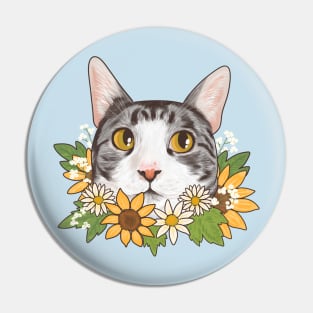 Doby with Sunflowers Pin