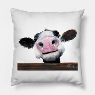 Nosey Cow ' Hey! How's It Goin'? ' Pillow