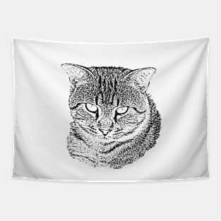 Tabby Cat Sketch Tapestry