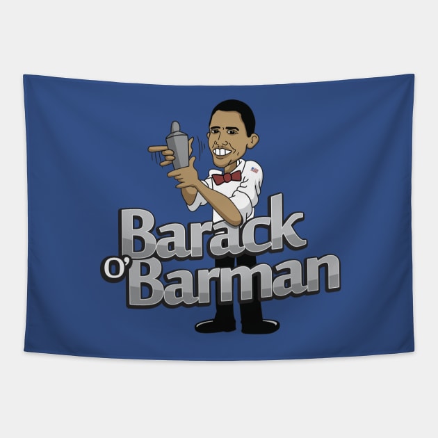 Barack O'Barman Tapestry by Delinquent